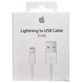 Original Apple Lightning Kabel MXLY2ZM/A - iPhone, iPad, iPod - Hvid - 1m