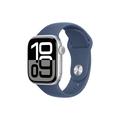 Apple Watch 10 GPS MWWA3QN/A - Aluminium, Denim-sportsbånd, S/M, 42mm