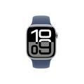 Apple Watch 10 GPS MWWA3QN/A - Aluminium, Denim-sportsbånd, S/M, 42mm