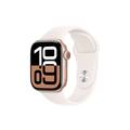 Apple Watch 10 GPS MWWH3QN/A - Aluminium, Light Blush-sportsbånd, S/M, 42mm