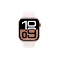 Apple Watch 10 GPS MWWH3QN/A - Aluminium, Light Blush-sportsbånd, S/M, 42mm