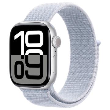 Apple Watch 10 GPS MWWN3QN/A - Aluminium, Blue Cloud Sport Loop, 46mm - Sølv