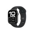 Apple Watch 10 GPS MWWQ3QN/A - Aluminium, sort sportsarmbånd, M/L, 46mm - Kulsort