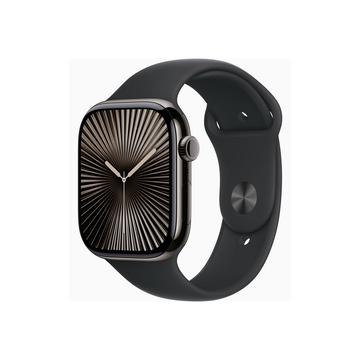 Apple Watch 10 LTE MWY33QN/A - Aluminium, sort sportsarmbånd, S/M, 46mm - Kulsort