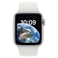 Apple Watch SE (2022) LTE MNPP3FD/A - Hvid Sportsrem, 40mm - Sølv
