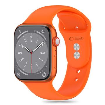 Apple Watch Series 10/9/8/7/6/SE Tech-Protect Silikone rem - 40mm/41mm/42mm - Lys orange