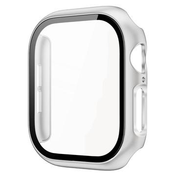 Apple Watch Series 10 Plastikcover med Skærmbeskyttelse Hærdet Glas - 42mm - Sølv