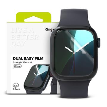 Apple Watch Series 10 Ringke Dual Easy Film Skærmbeskytter - 42mm - 3 stk. - Klar