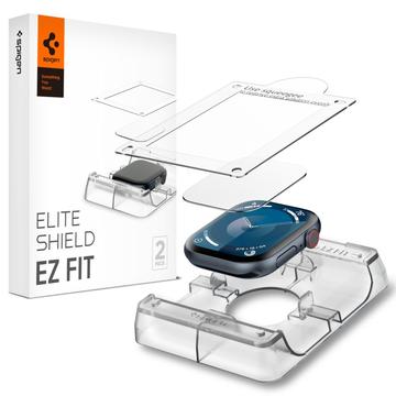 Apple Watch Series 10 Spigen Elite Shield EZ Fit skærmbeskytter - 42mm - Klar - 2 stk.