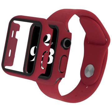 Apple Watch Series SE (2022)/SE/6/5/4 Plastikcover med Skærmbeskytter - 44mm - Vinrød