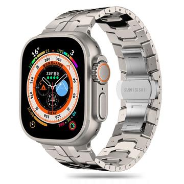 Apple Watch Series Ultra 2/Ultra/9/8/SE (2022)/7/SE/6/5/4/3/2/1 Tech-Protect Line strop i rustfrit stål - 49mm/45mm/44mm/42mm - Titanium
