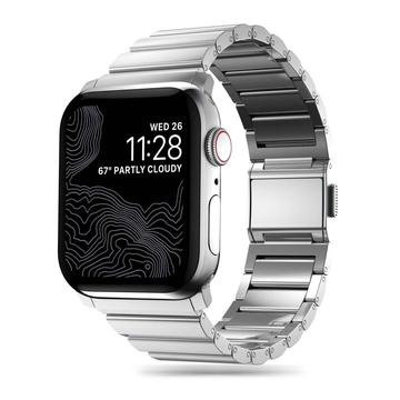 Apple Watch Series Ultra 2/Ultra/10/9/8/SE (2022)/7/SE/6/5/4/3/2/1 Tech-Protect SteelBand-rem i rustfrit stål - 49mm/46mm/45mm/44mm/42mm - Sølv