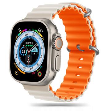 Apple Watch Ultra 2/Ultra/9/8/SE (2022)/7/SE/6/5/4 Tech-Protect Iconband Pro TPU Rem - 49mm/45mm/44mm/42mm - Stjernelys / Orange