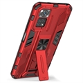 Xiaomi Redmi Note 11/11S Armor Series Hybrid Cover med Stativ - Rød