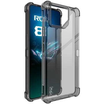 Asus ROG Phone 8/8 Pro Imak Faldsikkert TPU Cover - Gennemsigtig Sort