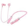 B3 9D Surround Stereo Sports Bluetooth-hovedtelefoner med silikonehalsbånd - Pink