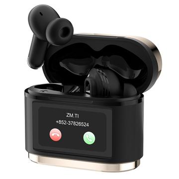 BD2 Smart Digital Display Trådløst Bluetooth-headset - Touch Screen, ANC & ENC Noise Cancelling - Guld