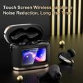 BD2 Smart Digital Display Trådløst Bluetooth-headset - Touch Screen, ANC & ENC Noise Cancelling - Guld