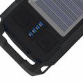 BG-1706 USB+Solar Genopladelige Cykellygter Vandtæt 6 Lystilstande Cykel Dual Forlygte med Horn Alarm - Sort