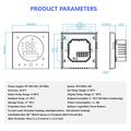 BHT-008GCL Vægmonteret smart termostat - digitalt temperaturkontrolpanel til kedelopvarmningssystemer - sort