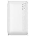 Baseus Bipow Pro Hurtig Opladning Powerbank - 20000mAh, 22.5W - Hvid