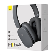 Baseus Bowie H1 Over-Ear trådløse hovedtelefoner - Bluetooth 5.2, ANC - Grå