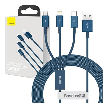 Baseus Superior Series 3-i-1 hurtigopladerkabel - 1m, 3.5A