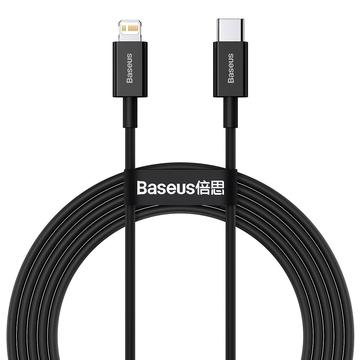 Baseus Superior Series USB-C / Lightning-kabel - 2m, 20W - Sort