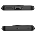 OnePlus 11 Børstet TPU Cover - Karbonfiber - Sort