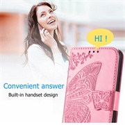 Sony Xperia 1 VI Butterfly Series Flip Cover med Pung - Pink