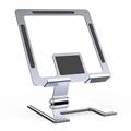 Anti-Slip Universal Foldbar Desktop Holder til Tablets CCT17 - Sølv