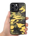 Camouflage Serie iPhone 14 Pro Hybrid Cover - Gul