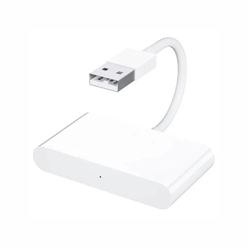 CarPlay Trådløs Adapter til iOS - USB, USB-C - Hvid