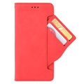 HTC Desire 22 Pro Pung Cover med Kortholder - Rød