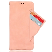 Motorola Edge 50 Pro Pung Cover med Kortholder - Pink