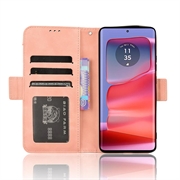 Motorola Edge 50 Pro Pung Cover med Kortholder - Pink