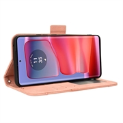 Motorola Edge 50 Pro Pung Cover med Kortholder - Pink