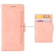 Motorola Edge 50 Pro Pung Cover med Kortholder - Pink