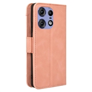 Motorola Edge 50 Pro Pung Cover med Kortholder - Pink