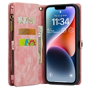 iPhone 15 Pro Caseme 2-i-1 Multifunktionel Pung - Pink