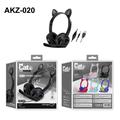 Cat Ears AKZ-020 Over-Ear hovedtelefoner med ledning til børn / gaming-headset med mikrofon - sort