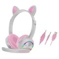 Cat Ears AKZ-020 Over-Ear hovedtelefoner med ledning til børn / gaming-headset med mikrofon - grå