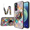 Checkered Pattern Xiaomi 12/12X Hybrid Cover - Farverig Mandala