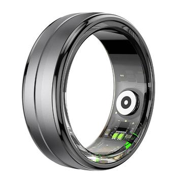 Colmi R06 Smart Ring med Bluetooth 5.0 - Dansk, svensk, engelsk sprog - 18.1mm - Sort