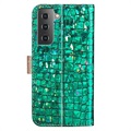 Croco Bling Series Samsung Galaxy S21 5G Coverpung - Grøn