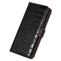 Crocodile Series OnePlus 11 Læderpung med RFID - Sort