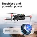 D10 Obstacle Avoidance Brushless Motor Quadcopter Drone med HD-kamera og 3 batterier