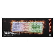 Deltaco DK250 gennemsigtigt gamingtastatur med membranafbrydere - nordisk layout, RGB-baggrundsbelyst