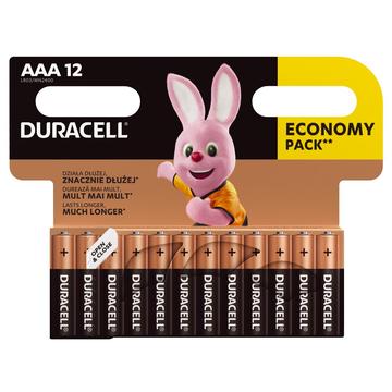 Duracell Basic LR03/AAA Alkaline-batterier - 12 stk.