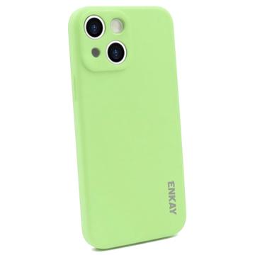 Enkay iPhone 14 Plus Liquid Silicone Cover - Lysegrøn